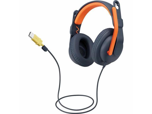Logitech Zone Learn Headset - Stereo - Mini-phone (3.5mm) - Wired - On-ear - Binaural - Circumaural - 4.30 ft Cable - Noise Canceling - Classic Blue
