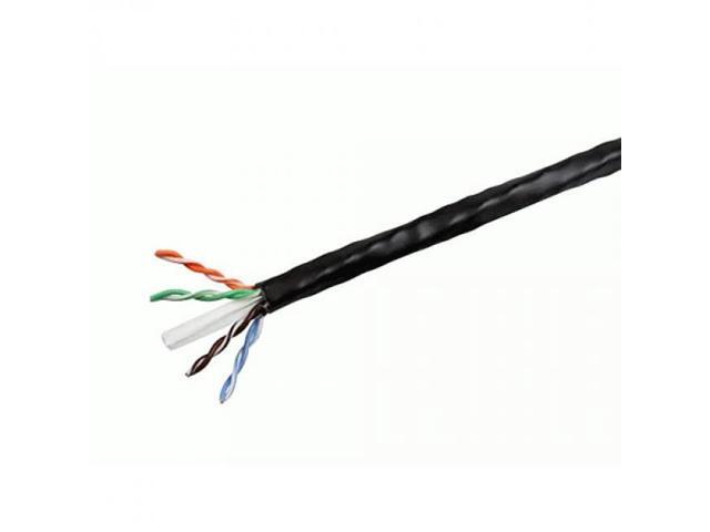 Monoprice Cat6 CMP Bulk Cable - 1000 Feet - Black UTP, UL, Solid, 23AWG, 550Mhz, Pure Bare Copper Wire, Plenum, Reelex II