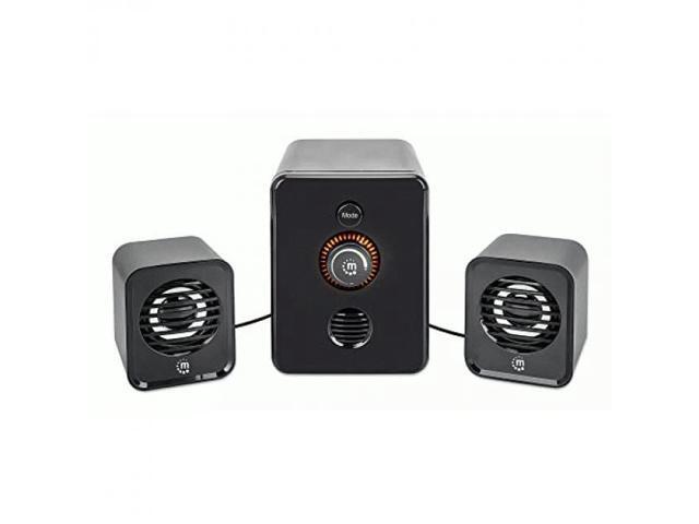 Manhattan Bluetooth USB Powered 2.1 Stereo Speaker System - with Subwoofer and 2 Small Satellite Speakers, 3 Audio Connection Modes - for Computer,...