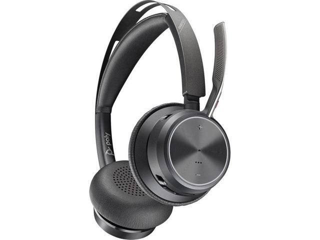 Poly Voyager Focus 2 UC USB-A Bluetooth Headset with Charging Stand, Black