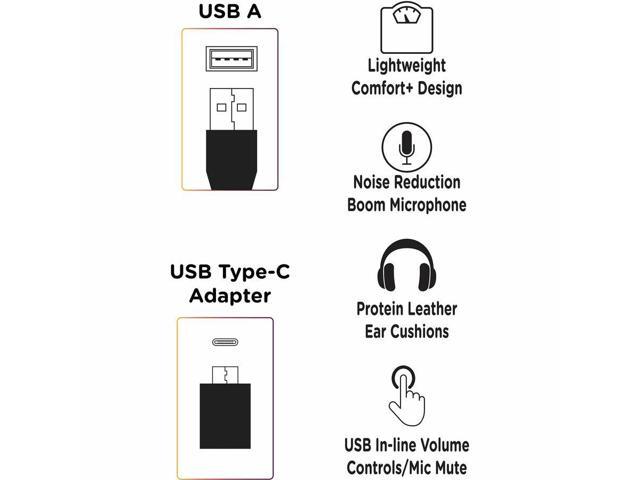 Morpheus 360 Connect USB Stereo Headset with Boom Microphone - Noise Reduction Mic- Protein Leather Ear Cushions - in-Line Volume Controls - Mute...