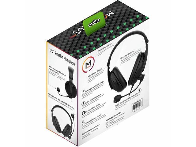 Morpheus 360 Deluxe Multimedia Stereo USB Headset - Adjustable Microphone - Lightweight Comfortable Design - Soft Eco Leather Ear Cushions - Over...