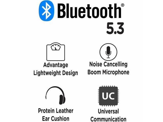 Morpheus 360 Advantage Wireless Mono Headset with Detachable Boom Microphone - Bluetooth Headphones - UC Compatible - 20 Hour Playtime - USB A...