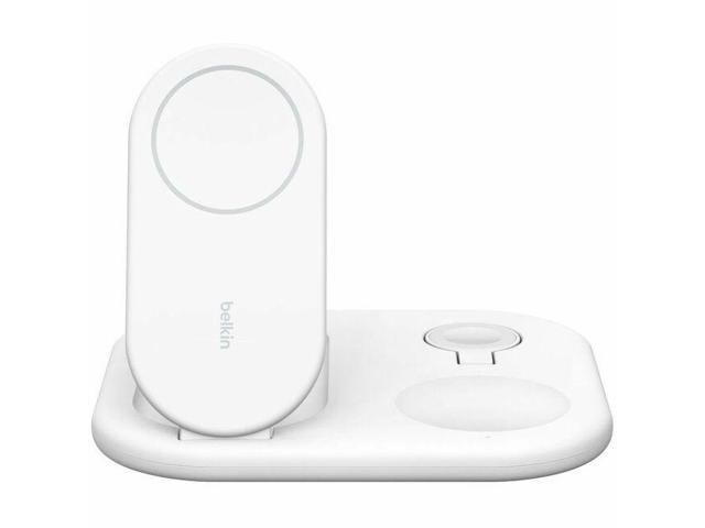 Belkin - 3-in-1 15W, Foldable Magnetic Qi2 Charging Station for iPhone 17, Apple Watch, AirPods, and More, w/Non-Slip Base & PSU - White - image 9
