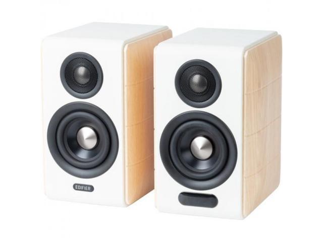 Edifier S880DBMKII Bluetooth Hi-Res 2.0 Bookshelf Speakers - 88 Watts (White/Tan)