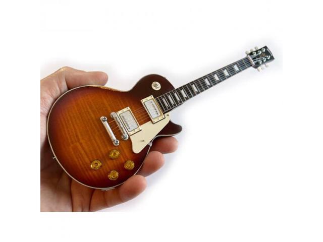 Axe Heaven Billy Gibbons Gibson Les Paul Standard 1959 Cherry Sunburst Aged 'Pearly Gates' Mini Guitar Replica Collectible GG-137