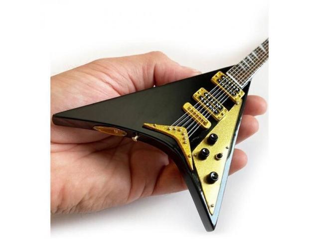 Axe Heaven Signature Black V Mini Guitar Replica Collectible RR-085