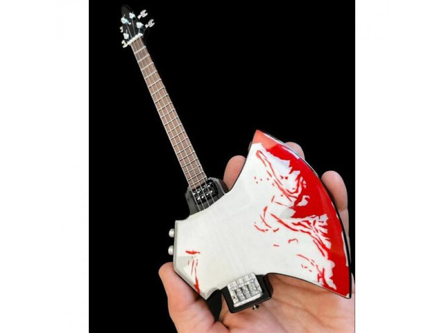 Axe Heaven Signature Blood Axe Mini Bass Guitar Replica Collectible GS-332