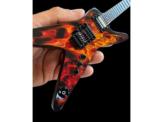 Axe Heaven Dimebag Dean Dime O Orange Flame ML Mini Guitar Replica Collectible DD-088