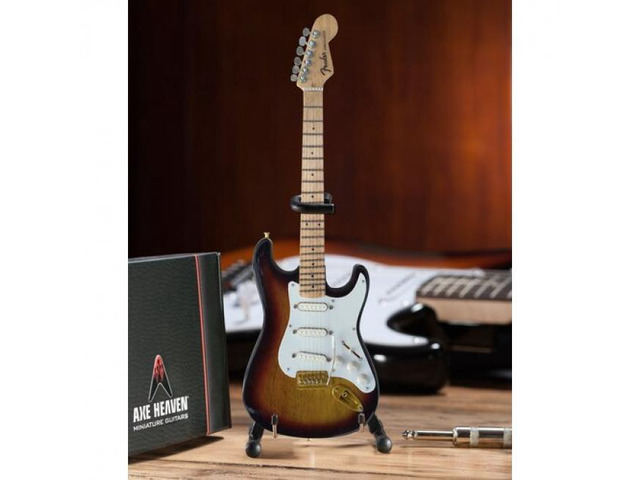 Axe Heaven Fender Stratocaster 60th Anniversary Sunburst Mini Guitar Replica Collectible FS-022