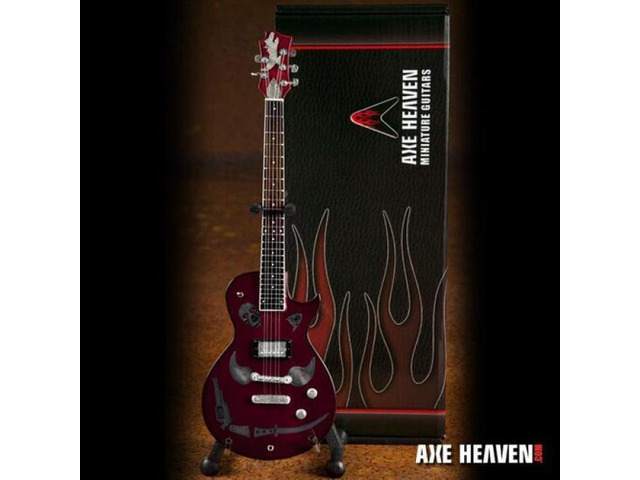 Axe Heaven Keith Richards 1981 Zemaitis Macabre Mini Guitar Replica Collectible KR-162
