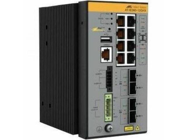 Allied Telesis IE360-12GHX Ethernet Switch - 8 Ports - Manageable - Gigabit Ethernet, 10 Gigabit Ethernet - 10/100/1000Base-T, 1000Base-X,.