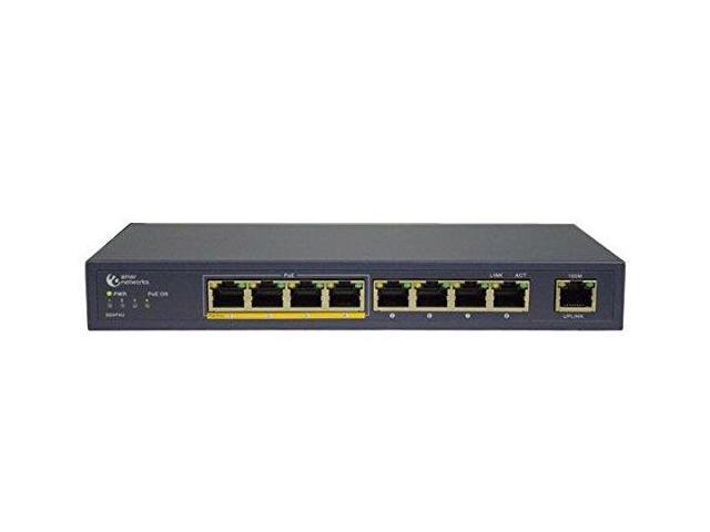 Amer 8+1 Port 10/100 Switch with 4 x PoE Ports and 5 x 10/100