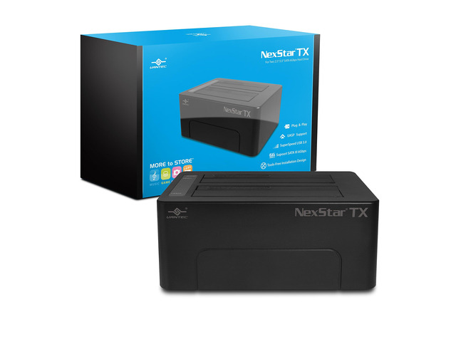 Vantec Storage Accessory NST-D428S3-BK NexStar TX Dual Bay 2.5 inch/3.5 inch USB3.0 Hard Drive Dock Retail
