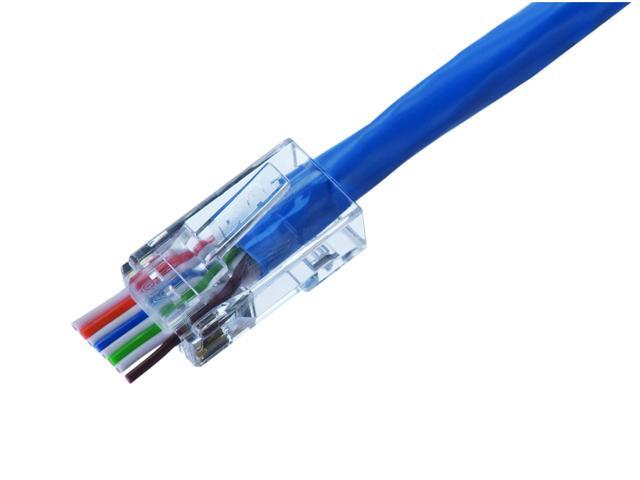 100PK CAT6 RJ45 PLUGS-IDEAL 85-377 CAT-6 FEED-THRU RJ45 MOD PLUGS (100 PK)