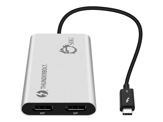 SIIG INC JU-TB0014-S1 THUNDERBOLT V3 TO DUAL DP ADAP