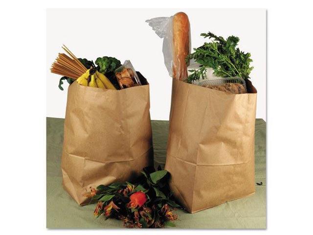 1/6 BBL 70# Paper Bag, E-Z Tote Handle Sack, Brown, 300-Bundle BAGSK1670EZ300