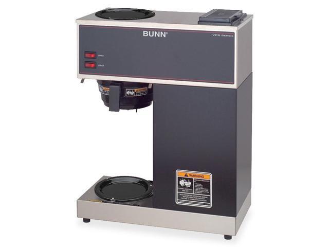 BUNN 33200.0000 Pour-O-Matic VPR Two Burner Pourover Coffee Brewer - 12-Cup - Stainless Steel, Black