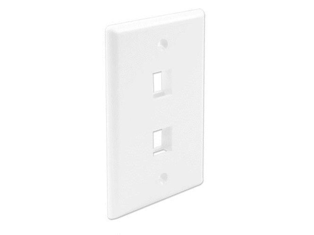 WAVENET WAV-FACE-2-WH-25PK FP02PWH-SPK FACEPLATE 2 PORT 25 PK WHITE