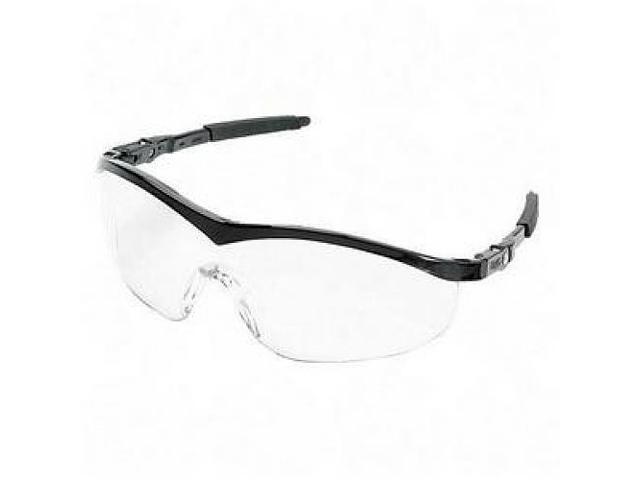 Crews Storm Wraparound Safety Glasses Black Nylon Frame Clear Lens 12/Box ST110