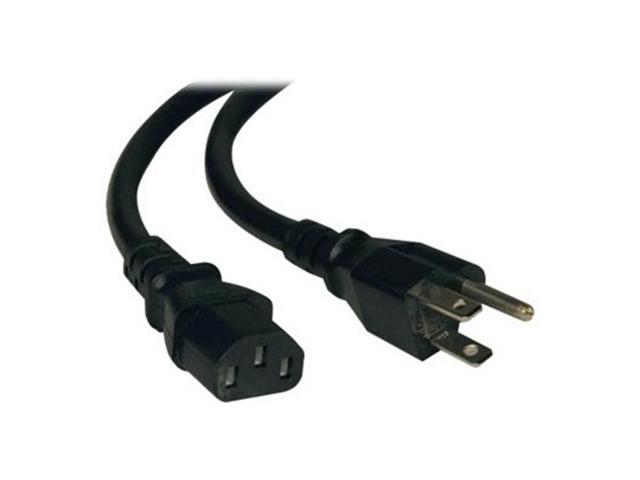 UNC Power Cord 5/15P to C13, 18AWG, 10amp 125V, SVT Jacket, Black 6ft - image 2