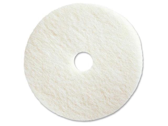 Standard 18-Inch Diameter Polishing Floor Pads, White, 5/Carton BWK4018WHI