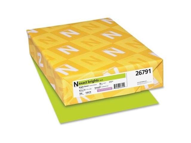 NEENAH PAPER Exact Brights Paper 8 1/2 x 11 Bright Green 50lb 500 Sheets 26791