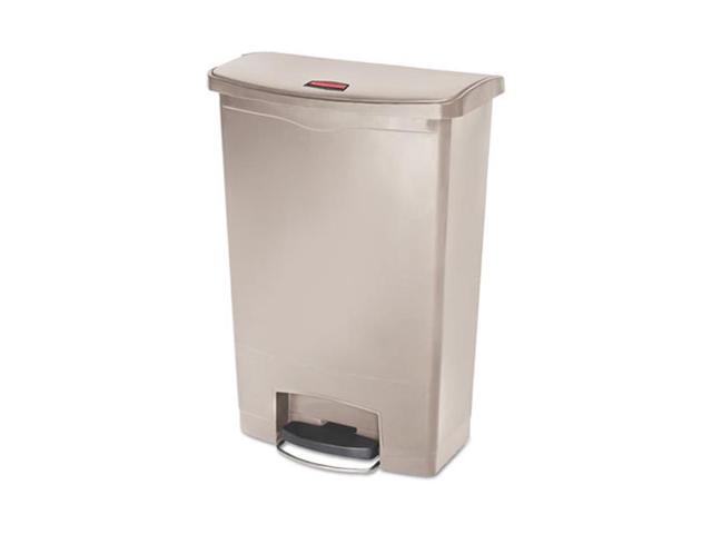 Rubbermaid Streamline Resin Step-On Container, Front Step Style - 24 gallon - Polyethylene, Beige 1883552