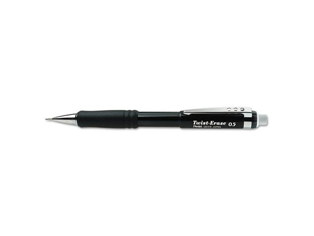 Pentel Twist-Erase III Mechanical Pencil 0.5 mm Black Barrel QE515A