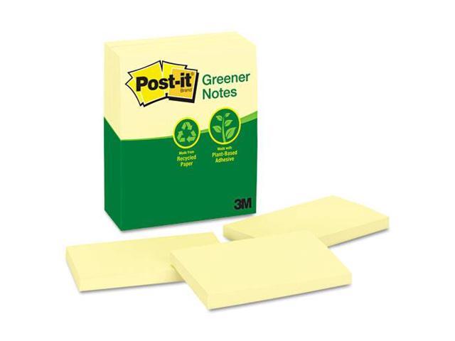 Post-It Greener Notes Note,Post-It,3x5,12/Pk,Yw 655RPYW