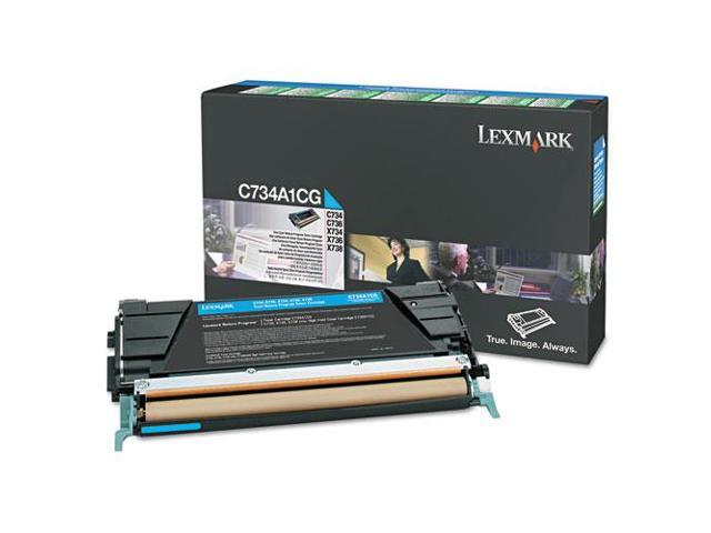 Cyan High Yield Toner Cartridge for Lexmark C748H1CG C748DE, C748DTE, C748E, Genuine Lexmark Brand