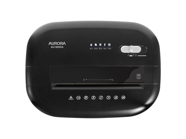 Aurora AU1800XA Anti-Jam 18-Sheet Crosscut Paper/ CD and Credit Card Shredder/ 6-gallon pullout basket 30 Minutes Continuous Run Time