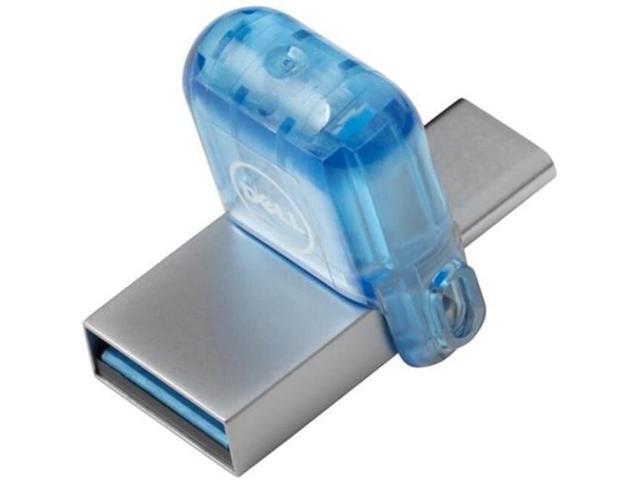 Dell SNP102C3B/256GB USB-A/C 3.2 Combo Flash Drive - Blue, Stainless steel - 256GB
