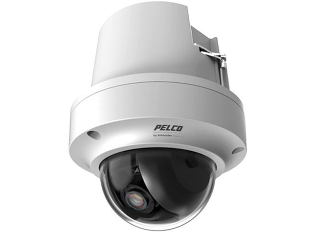 Pelco IMPS110-1 Indoor Mini Dome IP Camera - 0.5 MP - 2.8-10 mm - f/1.4 - 65 dB - Autofocus - IP66 - White