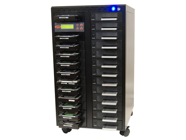 Systor 1:24 SATA Hard Drive Duplicator & Sanitizer - 9GB/Min - Copy & Erase 2.5 SDD Solid State & 3.5 HDD Disks (SYS2024HS-DP) - 150MB/Sec, Dual...