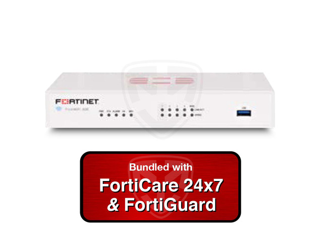 Fortinet FortiGate-30E / FG-30E Next Generation (NGFW) Firewall Appliance Bundle with 3 Years 24x7 Forticare and FortiGuard
