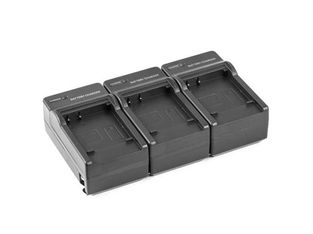 3x Combo - AC/DC Battery Charger for Panasonic DMW-BCF10 DMW-BCF10E DMW-BCF10PP DMC-TS1 3-PACK