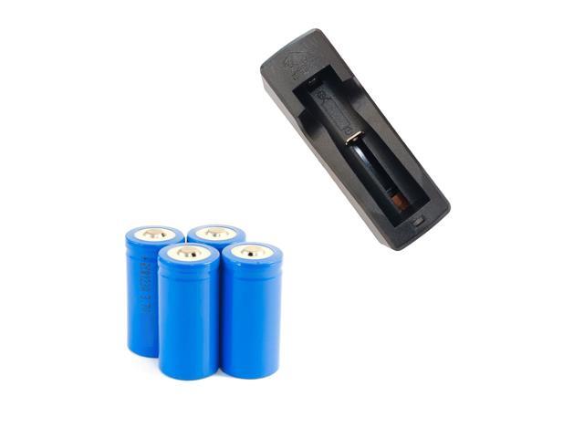4 RCR123a Rechargeble Li-Ion Batteries & 1 AC Charger for Arlo Security Cameras