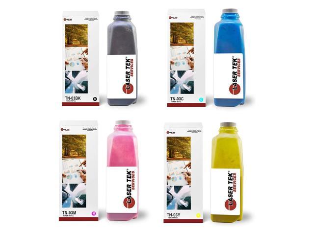4Pk LTS TN03 CMYK Toner Refill Kit Compatible for Brother HL-2600CN 2600