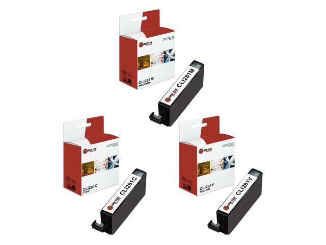 Laser Tek Services Compatible High Yield Ink Cartridge Replacement for Canon CLI-281 CLI281C CLI281M CLI281Y Works with Canon Pixma TR7520 TR8520...
