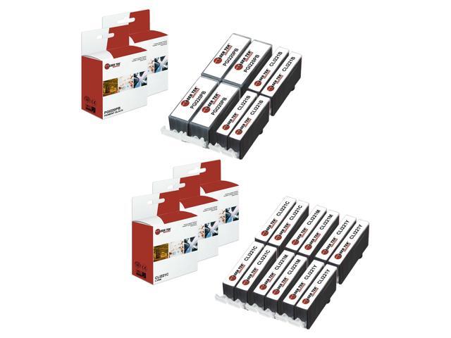 Laser Tek Services Compatible High Yield Ink Cartridge Replacement for Canon PGI-220 CLI-221 Works with Canon Pixma iP3600 iP4600, MP540 Printers...