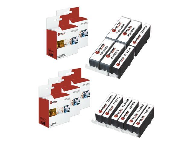 Laser Tek Services Compatible High Yield Ink Cartridge Replacement for Canon PGI-220 CLI-221 Works with Canon Pixma iP3600 iP4600, MP540 Printers...
