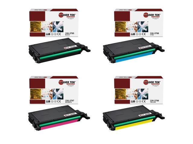 Laser Tek Services Compatible Toner Cartridge Replacement for Dell 2145 330-3785 330-3788 330-3787 330-3786 Works with Dell Color Laser 2145CN...