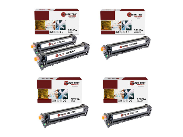 5Pk LTS 128A B C M Y Compatible for HP LaserJet Pro CP1525N CP1525NW Toner