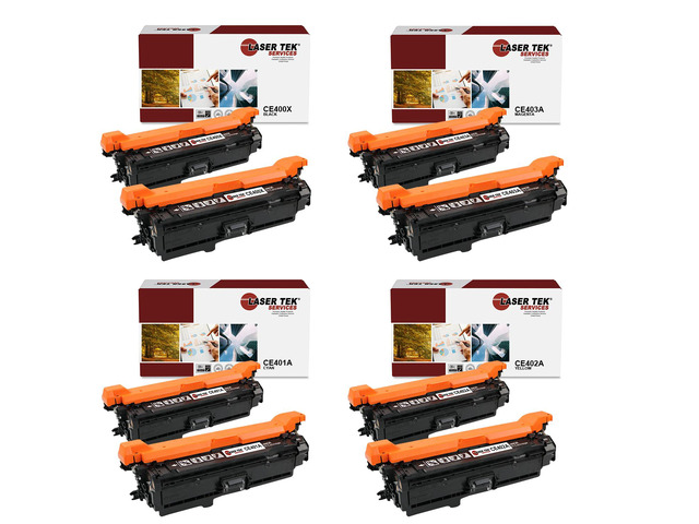 8Pk LTS 507X BCMY HY Compatible for HP LaserJet 500 M551dn M551n Toner Cartridge