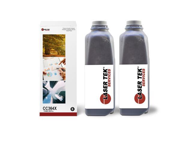 Laser Tek Services Toner Refill Kit 2 pack for HP CC364A (HP 64A) HP CC364X (HP 64X) Cartridge Laser Jet P4014 P4015