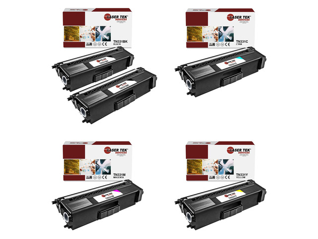 5Pk LTS TN-331 B C Y M Compatible for Brother: HLL8250CDN L8350CDW Toner