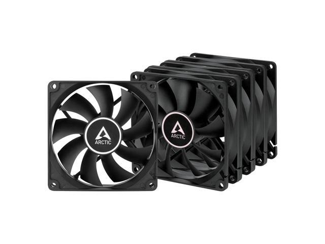 ARCTIC F9 PWM PST (5 Pack) - 92 mm PWM PST Case Fan with PWM Sharing Technology (PST), Quiet Motor, Computer, Fan Speed: 150-1800 RPM - Black Model.