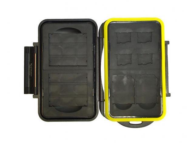 JJC Anti-shock Water-resistant CF SD Micro SD Card Holder Camera Memory Card Case Cover Protector For 2CF+2SD+4 MicroSD Card