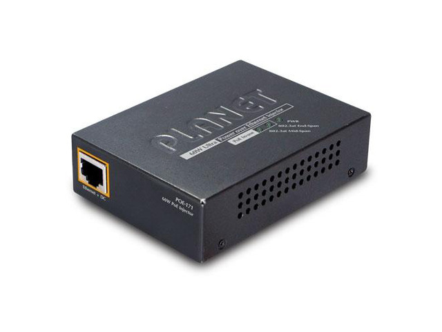 Planet POE-171 Single-Port 10/100/1000 Mbps Ultra PoE Injector (60 Watts)